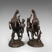 Antique, Pair, Marly Horses, French, Bronze, Equestrian, Statue, After Coustou (2 of 12) Antique, Pair, Marly Horses, French, Bronze, Equestrian, Statue, After Coustou (2 of 12)