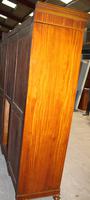 1900s Large 3 Door Satin Walnut Combination Wardrobe (6 of 7) 1900s Large 3 Door Satin Walnut Combination Wardrobe (6 of 7)