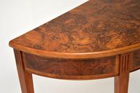 Antique Burr Walnut Demi Lune Console Table (4 of 8) Antique Burr Walnut Demi Lune Console Table (4 of 8)