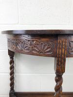 Antique Carved Oak Demi Lune Hall Table (8 of 10) Antique Carved Oak Demi Lune Hall Table (8 of 10)