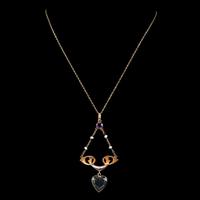Antique Suffragette Heart Pendant Necklace 9ct Gold Rolason Brothers Dated 1912 (4 of 7) Antique Suffragette Heart Pendant Necklace 9ct Gold Rolason Brothers Dated 1912 (4 of 7)
