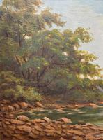 Beautiful Original 1921 Antique Riverscape Landscape Oil Painting (5 of 10) Beautiful Original 1921 Antique Riverscape Landscape Oil Painting (5 of 10)