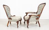 Pretty Pair of Victorian His and Her Walnut Parlour Chairs (8 of 9) Pretty Pair of Victorian His and Her Walnut Parlour Chairs (8 of 9)