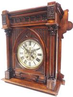 Interesting Rare German Striking Bracket Clock by Lenzkirch in Gothic Oak Glazed Case (11 of 13) Interesting Rare German Striking Bracket Clock by Lenzkirch in Gothic Oak Glazed Case (11 of 13)