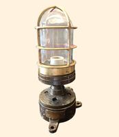 Reclaimed Ships Brass & Steel Passageway Wall Light