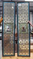 1850's Pair of Stained Glass Panels with Scenes Inset (2 of 4) 1850's Pair of Stained Glass Panels with Scenes Inset (2 of 4)