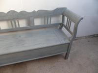 Grey & Blue 3 Seater Antique Pine Kitchen / Hall Box Settle / Bench (9 of 10) Grey & Blue 3 Seater Antique Pine Kitchen / Hall Box Settle / Bench (9 of 10)
