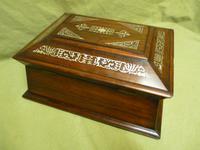 Large Inlaid Rosewood Jewellery / Table Box c.1835 (6 of 12) Large Inlaid Rosewood Jewellery / Table Box c.1835 (6 of 12)