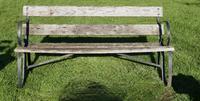 Old Weathered Oak and Iron 6 Bar Garden Bench (4 of 6) Old Weathered Oak and Iron 6 Bar Garden Bench (4 of 6)