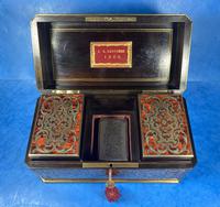 Victorian French Tortoiseshell Twin Canister Tea Caddy (12 of 17) Victorian French Tortoiseshell Twin Canister Tea Caddy (12 of 17)