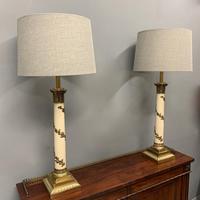 Impressive Pair of Brass & Enamelled Vine Lamps (2 of 7) Impressive Pair of Brass & Enamelled Vine Lamps (2 of 7)