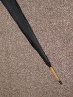 Antique 18 Carat Gold Plate Black Cotton Canopy Umbrella W/Whangee Bamboo Handle (8 of 12) Antique 18 Carat Gold Plate Black Cotton Canopy Umbrella W/Whangee Bamboo Handle (8 of 12)