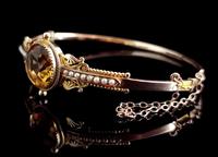 Antique Victorian Citrine & Pearl Bangle, 9ct Gold (9 of 14) Antique Victorian Citrine & Pearl Bangle, 9ct Gold (9 of 14)