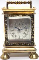 Rare Little Verge Carriage Clock Timepiece, Ormolu cased Silver Dial Mantel Clock (4 of 9) Rare Little Verge Carriage Clock Timepiece, Ormolu cased Silver Dial Mantel Clock (4 of 9)