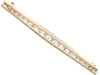 3.35ct Diamond & 12ct Yellow Gold Bar Brooch - Antique c.1910 (5 of 9) 3.35ct Diamond & 12ct Yellow Gold Bar Brooch - Antique c.1910 (5 of 9)