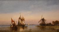 Oil Painting by Charles John de Lacy "Shipping in a Calm" (5 of 5) Oil Painting by Charles John de Lacy "Shipping in a Calm" (5 of 5)