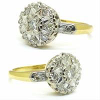 Vintage 18ct Platinum diamond cluster ring c.1960s (2 of 11) Vintage 18ct Platinum diamond cluster ring c.1960s (2 of 11)