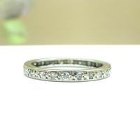 Antique Art Deco platinum diamond full eternity wedding band c1920's ~ Size Q / 8 (10 of 10) Antique Art Deco platinum diamond full eternity wedding band c1920's ~ Size Q / 8 (10 of 10)
