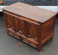 1850's Oak Coffer with Drawer at Base + Original Hinges (4 of 4) 1850's Oak Coffer with Drawer at Base + Original Hinges (4 of 4)