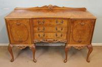 Burr Walnut Queen Anne Style Shaped Sideboard (13 of 13) Burr Walnut Queen Anne Style Shaped Sideboard (13 of 13)