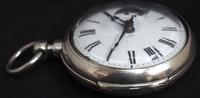 Superb Antique Silver Pair Case Pocket Watch Fusee Verge Escapement Key Wind Enamel Dial Johnson London (7 of 8) Superb Antique Silver Pair Case Pocket Watch Fusee Verge Escapement Key Wind Enamel Dial Johnson London (7 of 8)