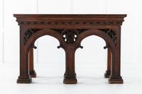 19th Century Victorian Gothic Pine Console Table (9 of 9) 19th Century Victorian Gothic Pine Console Table (9 of 9)