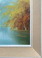 Immaculate Large Original Mid-20thc Vintage Autumn River Landscape Oil Painting (10 of 11) Immaculate Large Original Mid-20thc Vintage Autumn River Landscape Oil Painting (10 of 11)