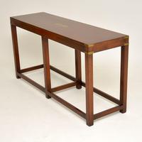 Antique Mahogany Military Campaign Style Console Table (3 of 8) Antique Mahogany Military Campaign Style Console Table (3 of 8)