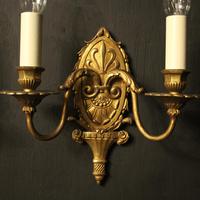 French Gilded Brass Twin Arm Antique Wall Lights (5 of 10) French Gilded Brass Twin Arm Antique Wall Lights (5 of 10)