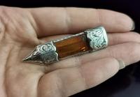 Antique Victorian Silver & Amber Brooch (9 of 9) Antique Victorian Silver & Amber Brooch (9 of 9)