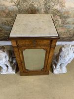 Single Burr Walnut Cabinet with Marble Top (2 of 7) Single Burr Walnut Cabinet with Marble Top (2 of 7)