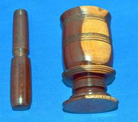 Lignum-Vitae Pestle & Mortar 19th Century (3 of 4) Lignum-Vitae Pestle & Mortar 19th Century (3 of 4)