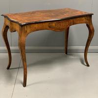 French Figured Walnut Bureau Plat Centre Table (6 of 7) French Figured Walnut Bureau Plat Centre Table (6 of 7)