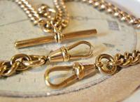 Victorian Pocket Watch Chain 1890 Antique 12ct Rose Rolled Gold Albert & T Bar (8 of 11) Victorian Pocket Watch Chain 1890 Antique 12ct Rose Rolled Gold Albert & T Bar (8 of 11)