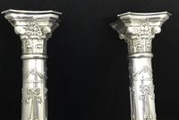 Victorian Silver Plated Corinthian Column Candlesticks. (8 of 9) Victorian Silver Plated Corinthian Column Candlesticks. (8 of 9)