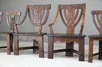 6 Arts & Crafts Carved Oak Chairs (7 of 12) 6 Arts & Crafts Carved Oak Chairs (7 of 12)