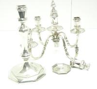 English Solid Silver Centre Piece Candelabra, Super Design Fresh and Clean Art Deco c.1930 (12 of 12) English Solid Silver Centre Piece Candelabra, Super Design Fresh and Clean Art Deco c.1930 (12 of 12)