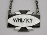 Pair of Art Deco Silver & Enamel Wine Labels 'Whisky & Brandy' by Turner & Simpson, Birmingham 1933 & 1939 (5 of 9) Pair of Art Deco Silver & Enamel Wine Labels 'Whisky & Brandy' by Turner & Simpson, Birmingham 1933 & 1939 (5 of 9)