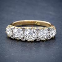 Antique Victorian Diamond Five Stone Ring 18ct Gold 3.09ct Diamonds c.1900 Cert (4 of 8) Antique Victorian Diamond Five Stone Ring 18ct Gold 3.09ct Diamonds c.1900 Cert (4 of 8)