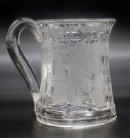 Good Engraved Glass Marriage Tankard with Vine Hops & Barley 19th Century (6 of 11) Good Engraved Glass Marriage Tankard with Vine Hops & Barley 19th Century (6 of 11)