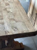 Superb Rustic Large Bleached Oak Farmhouse Table with Extensions (19 of 36) Superb Rustic Large Bleached Oak Farmhouse Table with Extensions (19 of 36)