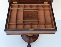 Rare 19th Century Marquetry Inlaid Irish Killarney Work Box or Table (12 of 13) Rare 19th Century Marquetry Inlaid Irish Killarney Work Box or Table (12 of 13)