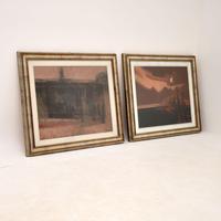 Pair of Italian Abstract Framed Oil Paintings c.1980 Signed “giussani” (12 of 12) Pair of Italian Abstract Framed Oil Paintings c.1980 Signed “giussani” (12 of 12)