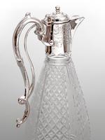 Silver Plated Claret Jug with a Spring Action Operated Hinged Lid (3 of 4) Silver Plated Claret Jug with a Spring Action Operated Hinged Lid (3 of 4)