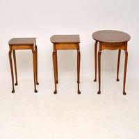 Antique Burr Walnut Oval Nest of Tables (4 of 8) Antique Burr Walnut Oval Nest of Tables (4 of 8)