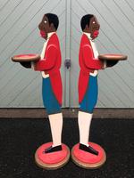 Pair of Antique Painted Blackamoor Dumb Waiters (3 of 7) Pair of Antique Painted Blackamoor Dumb Waiters (3 of 7)