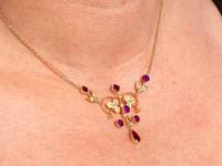 1.45ct Amethyst & Seed Pearl, 15ct Yellow Gold Necklace - Antique c.1880 (9 of 9) 1.45ct Amethyst & Seed Pearl, 15ct Yellow Gold Necklace - Antique c.1880 (9 of 9)
