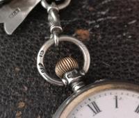 Victorian silver and enamel pocket watch, ladies (2 of 2) Victorian silver and enamel pocket watch, ladies (2 of 2)