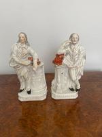 Pair of Aantique Victorian Quality Staffordshire Figures of Shakespeare & Milton (2 of 4) Pair of Aantique Victorian Quality Staffordshire Figures of Shakespeare & Milton (2 of 4)