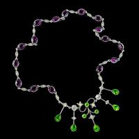 Antique Suffragette Paste Riviere Necklace Silver c.1910 (4 of 5) Antique Suffragette Paste Riviere Necklace Silver c.1910 (4 of 5)